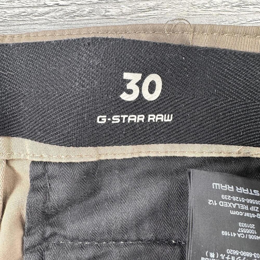 G Star Raw Cargo Shorts Mens 30 Fits 32 Tan Beige Rovic-Zip Loose Relaxed Baggy - Picture 3 of 7